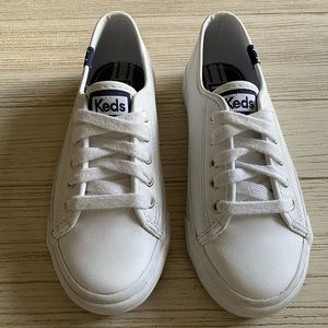 White Leather Keds